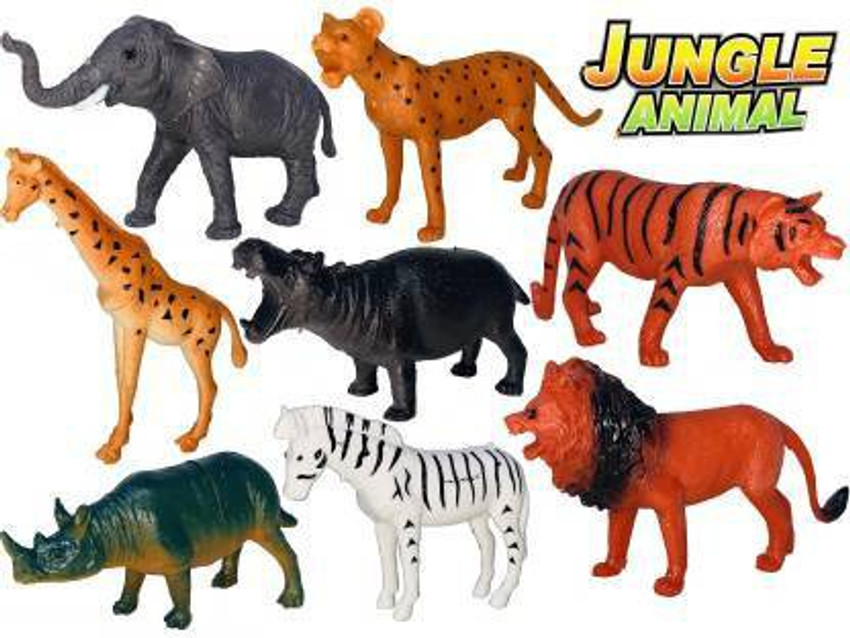 Sanchi Creation 8 Pc Realistic Looking Jungle Animal Toys For