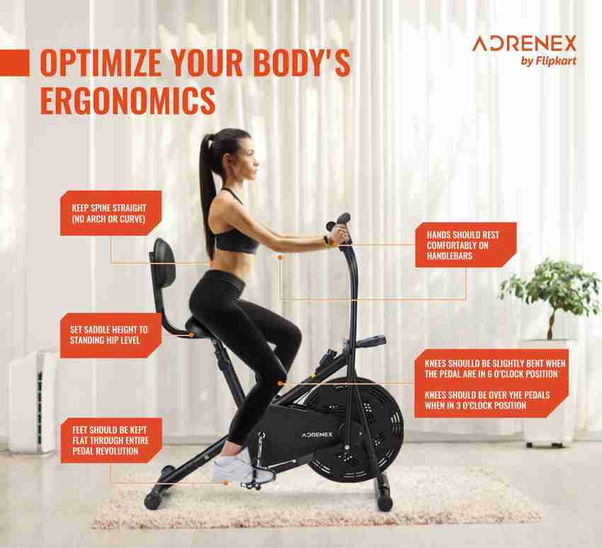 Exercise bike no handles clearance