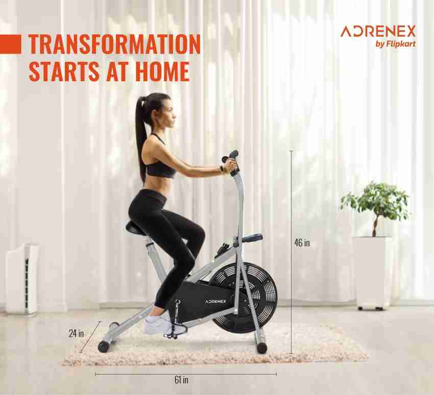 Adrenex by Flipkart AIRBIKE100 Exercise Bicycle with Moving Handles Dual Action Stationary Exercise Bike Buy Adrenex by Flipkart AIRBIKE100 Exercise Bicycle with Moving Handles Dual Action Stationary ...