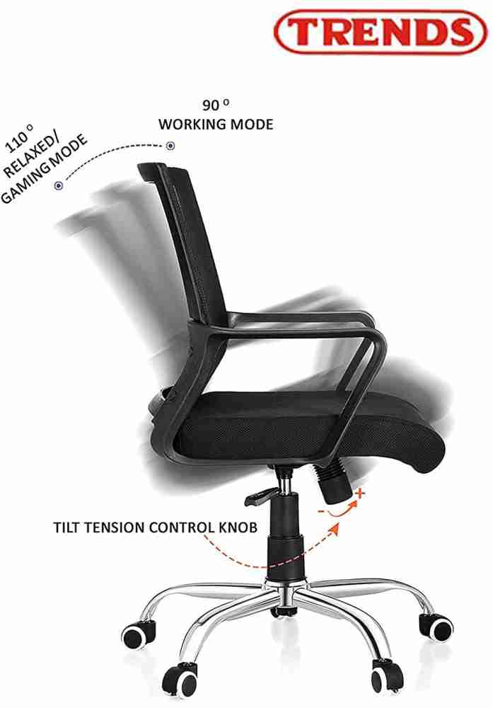 Trends Office Chair for Work Places and Home with Cushioned Seat