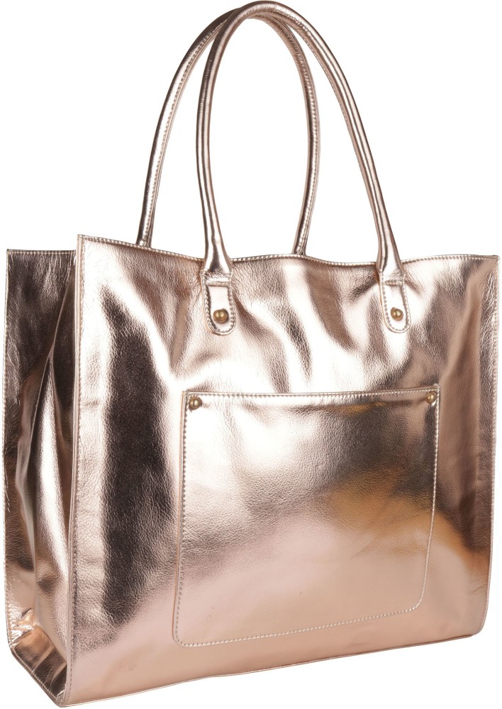 Gold hot sale tote handbag