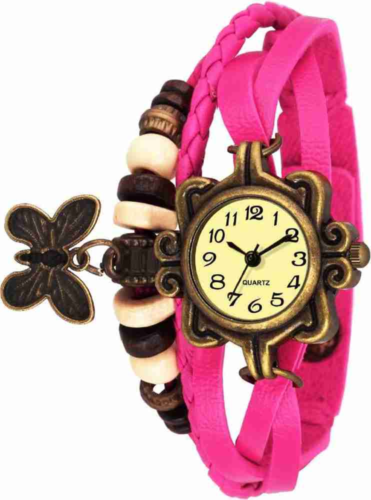 KNACK Knack Leather Bracelet Collection Analog Watch For Girls