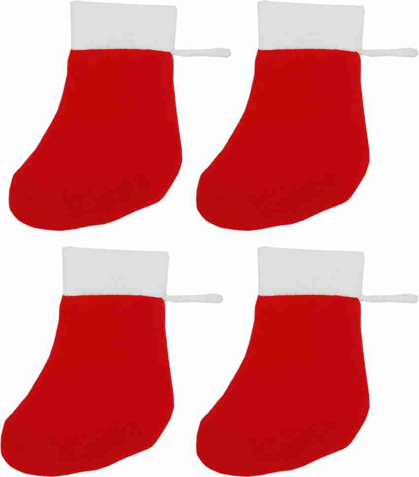 Cleacloud 12 Pack Red Felt Christmas Stockings 15 Inches Xmas Santa Stockings Fireplace Hanging Stocking for Family Holiday Xmas Party Decorations