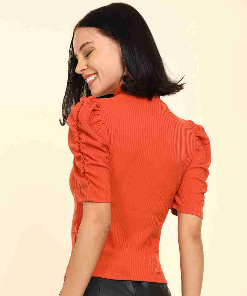 Orange blouse top forever 21