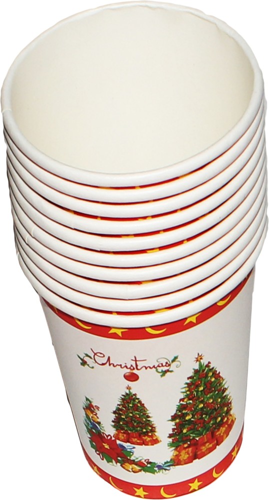 10pcs Christmas Themed Disposable Party Dinnerware Set, Including Paper Cups,  Ideal For Christmas Party Decoration