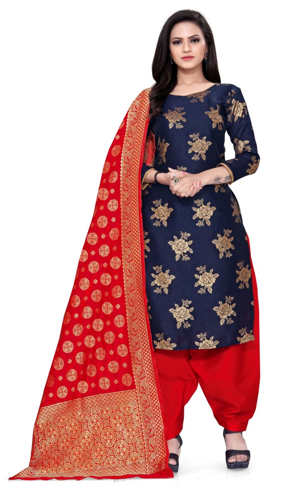 VASALI Cotton Silk Printed Salwar Suit Material Price in India