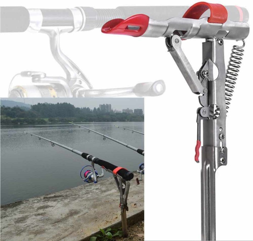 Hunting Hobby Automatic Double Spring Fishing Bracket Rod Holder Silver Fishing  Rod Price in India - Buy Hunting Hobby Automatic Double Spring Fishing  Bracket Rod Holder Silver Fishing Rod online at