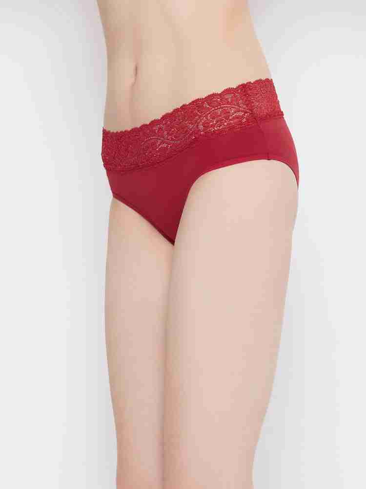 Clovia Women Hipster Red Panty - Buy Clovia Women Hipster Red Panty Online  at Best Prices in India