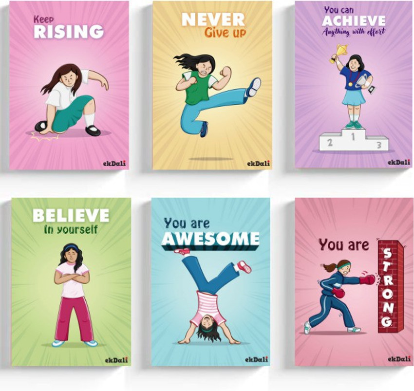 Girls Room Decor Strong Girl Wall Art Posters for Girls Room