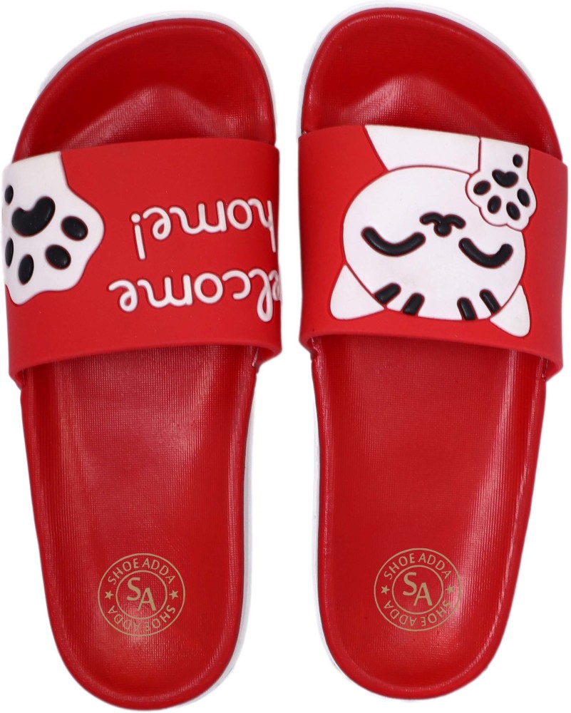 Red slippers girls new arrivals