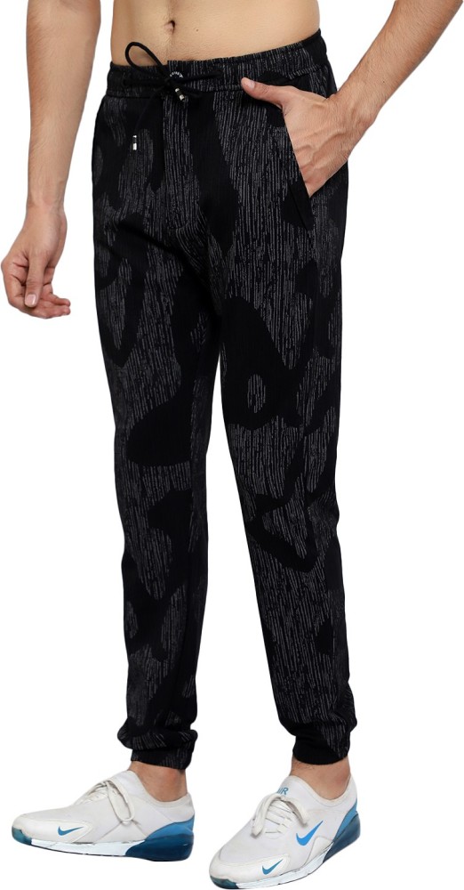 Caviar Printed Men Black Track Pants - Buy Caviar Printed Men