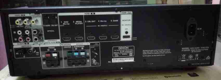 DENON AVR X-550BT 5.2 Ch AVR 650W Rms, Dolby, DTS, Bluetooth
