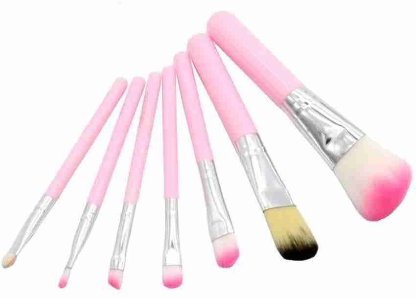 Barbie Girl Makeup Brush Set 7Pc Makeup Mini Brush Kit Eye Lips