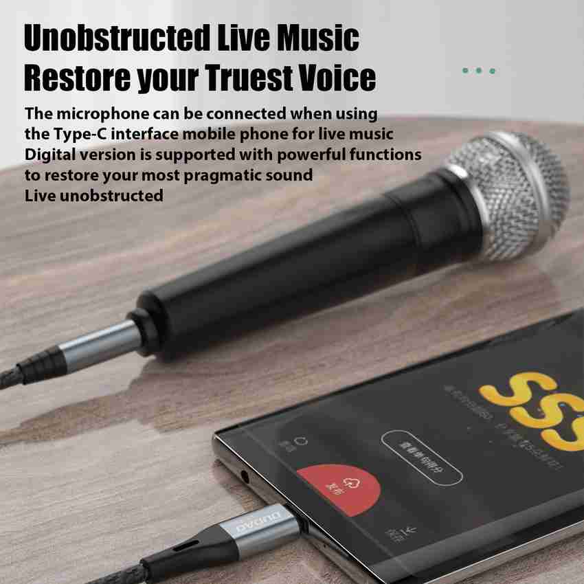 DUDAO AUX Cable 5 A 1 m Braided USB Type C to 3.5mm Aux Audio