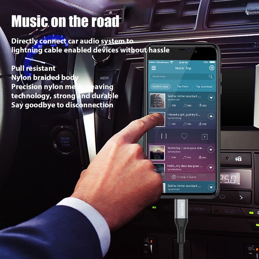 Aux cable store car to phone