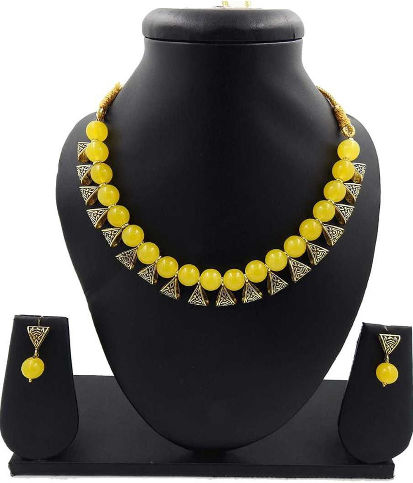Diano dimzi Metal Yellow Gold Jewellery Set Price in India Buy Diano dimzi Metal Yellow Gold Jewellery Set Online at Best Prices in India Flipkart