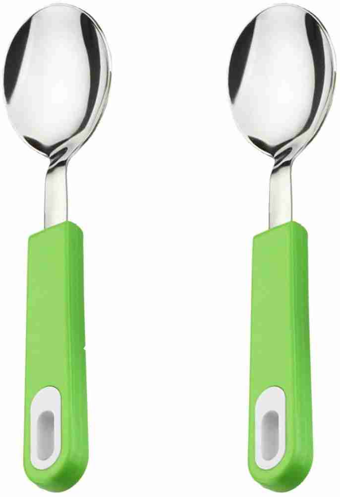Gresspor Stainless Steel Spoon With Plastic Handle For Easy Grip