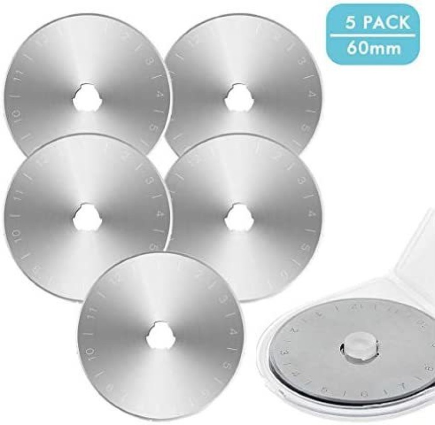 Bollovi Rotary Cutter Blades, 5 Pack 60Mm Replacement Cutting Blades  Quilting Scrapbooking Sewing Arts Crafts Patchwork, Sharp A - Rotary Cutter  Blades, 5 Pack 60Mm Replacement Cutting Blades Quilting Scrapbooking Sewing  Arts