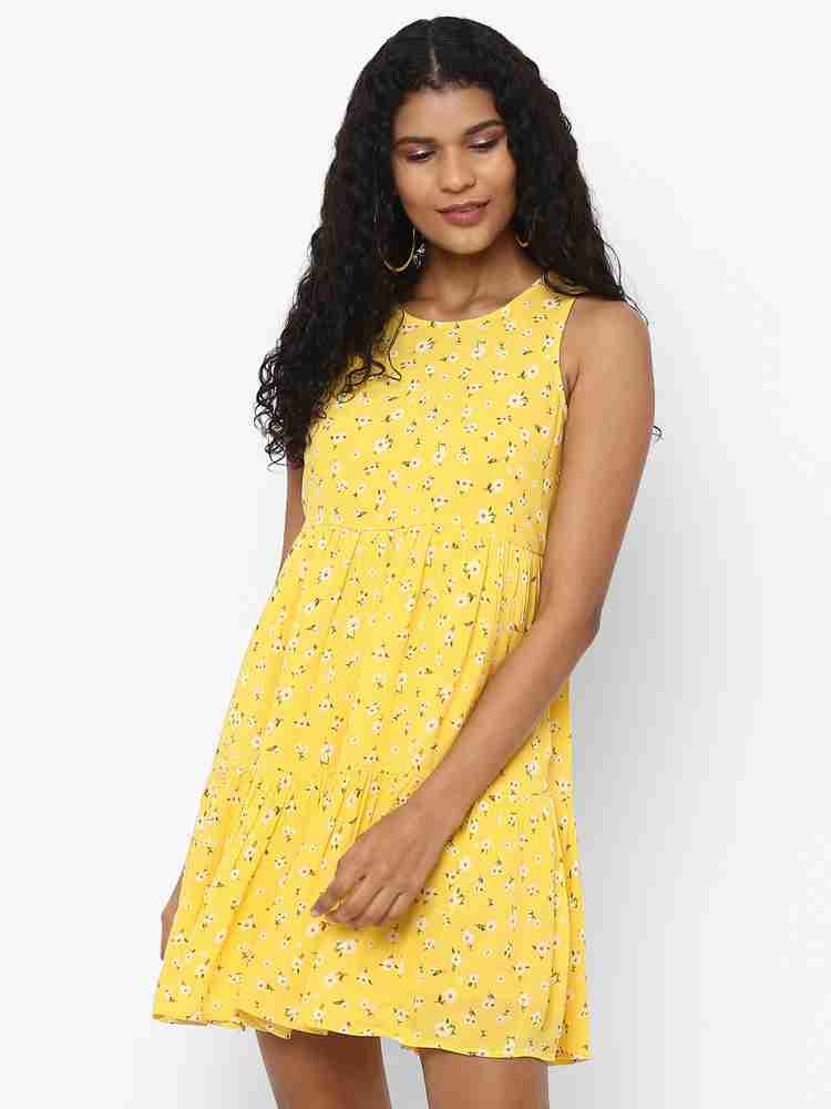 American Eagle Outfitters Women Fit and Flare Yellow Dress Buy American Eagle Outfitters Women Fit and Flare Yellow Dress Online at Best Prices in India Flipkart