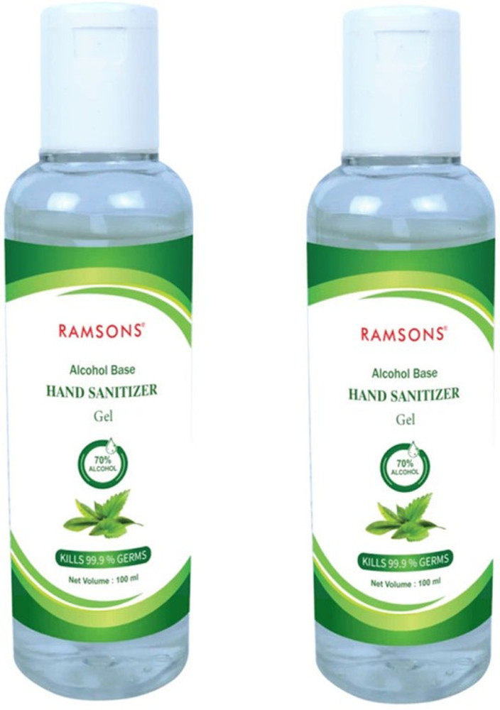 RAMSONS Ayurvedic Hand Sanitizer Gel 100 ML Pack of 2 Hand Sanitizer Bottle Price in India Buy RAMSONS Ayurvedic Hand Sanitizer Gel 100 ML Pack of 2 Hand Sanitizer Bottle Online In India Reviews Ratin...