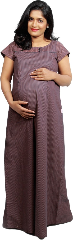 Ziva Maternity Wear Women Maternity/Nursing Nighty - Buy Ziva Maternity  Wear Women Maternity/Nursing Nighty Online at Best Prices in India