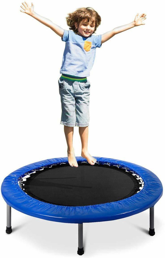 IRIS 36 Inch Mini Trampoline for Indoor Outdoor Exercise Workout