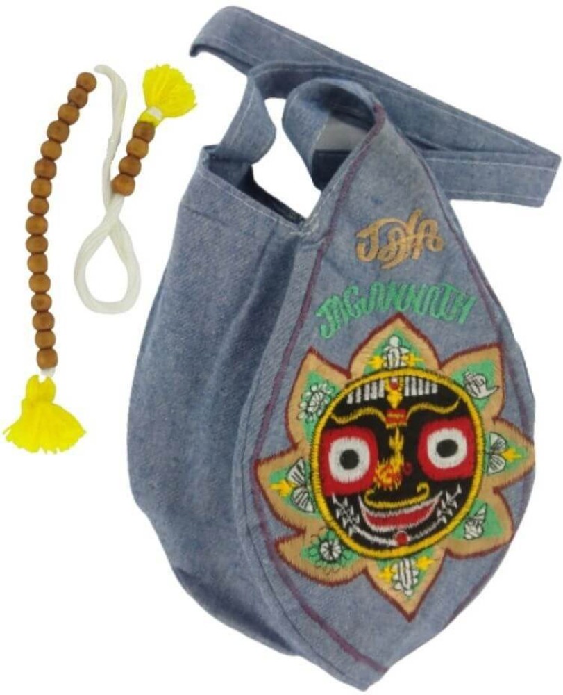 Mangalam Retail Hare Krishna Saffron Bead Bag/Gomukhi Bag/Jaap Mala Bag/Japa  Bag/Iscon Bag