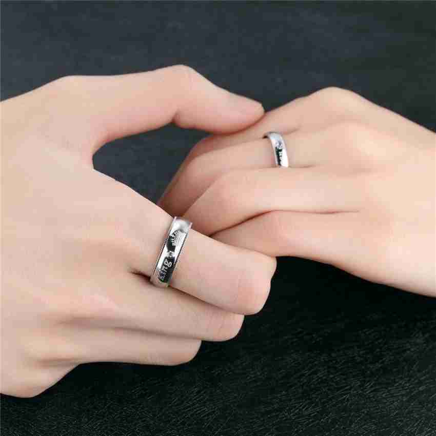 Promise rings for couples shop king and queen