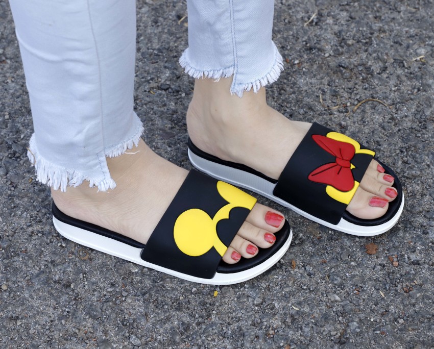 Live Your Best Home Life with Mickey and Minnie Mouse Yellow Shoe Slippers