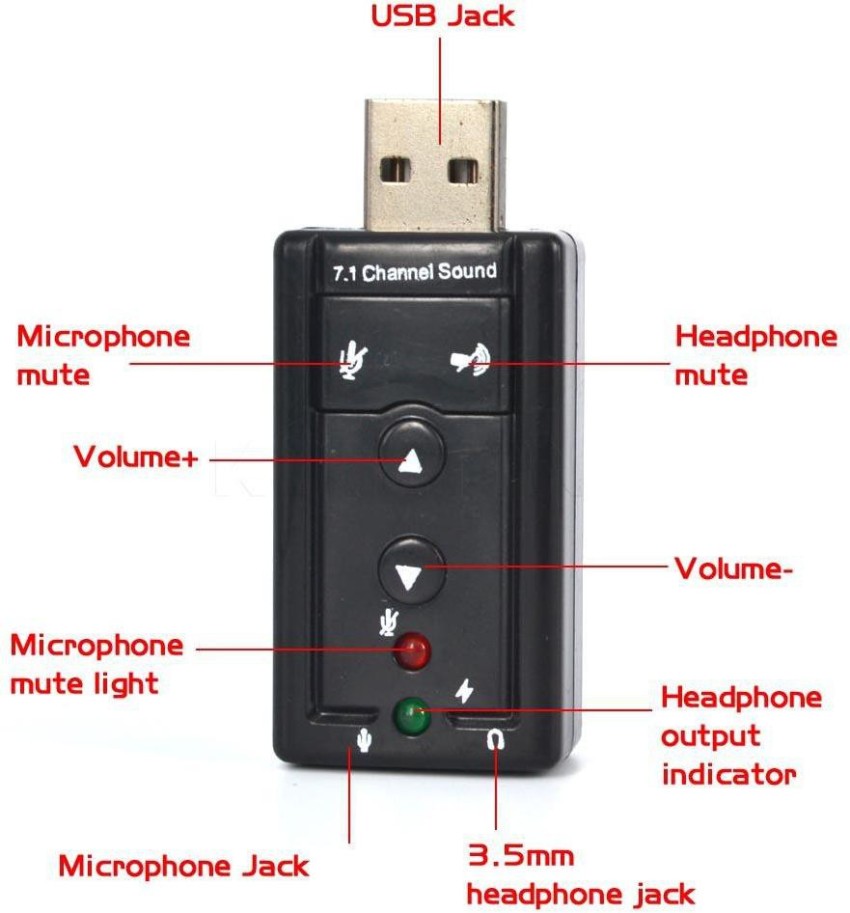 Usb External Audio Sound Card To 3 5mm Jack Adapter Stereo Speaker