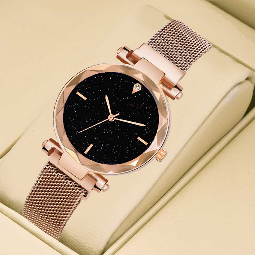 NESTER Rose Gold 4Point G Magnetic Chain magnet strap hand watch