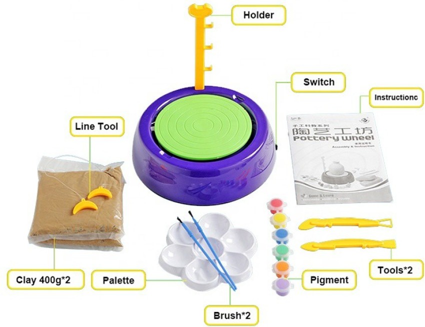 Pottery Wheel Clay Pot Making Machine Game with Colors and