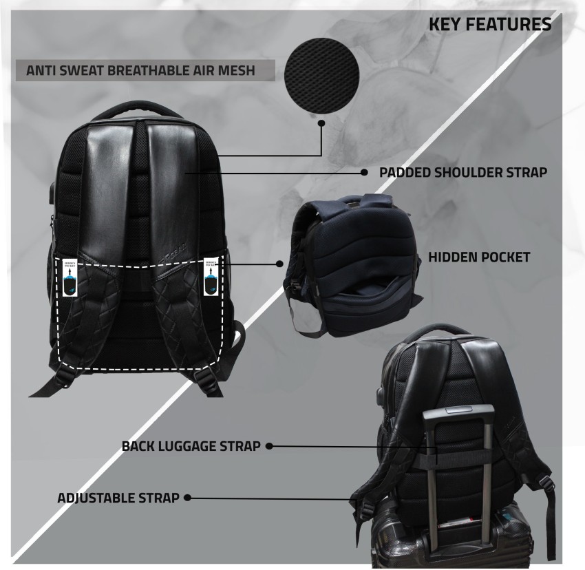 F gear luxur black clearance 25 liter laptop backpack