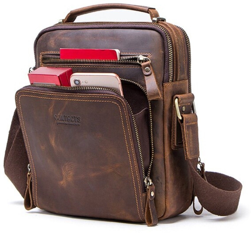 Buy Messenger Bag Men Brown Leather Briefcase Mens Messenger Online in  India  Etsy
