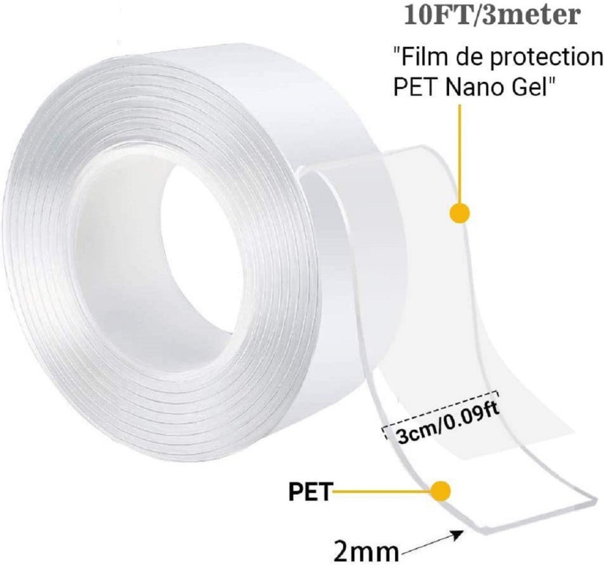 1.18" Wide Double Sided Tape Heavy Duty,Nano Double Sided Adhesive  Tape,Pictu