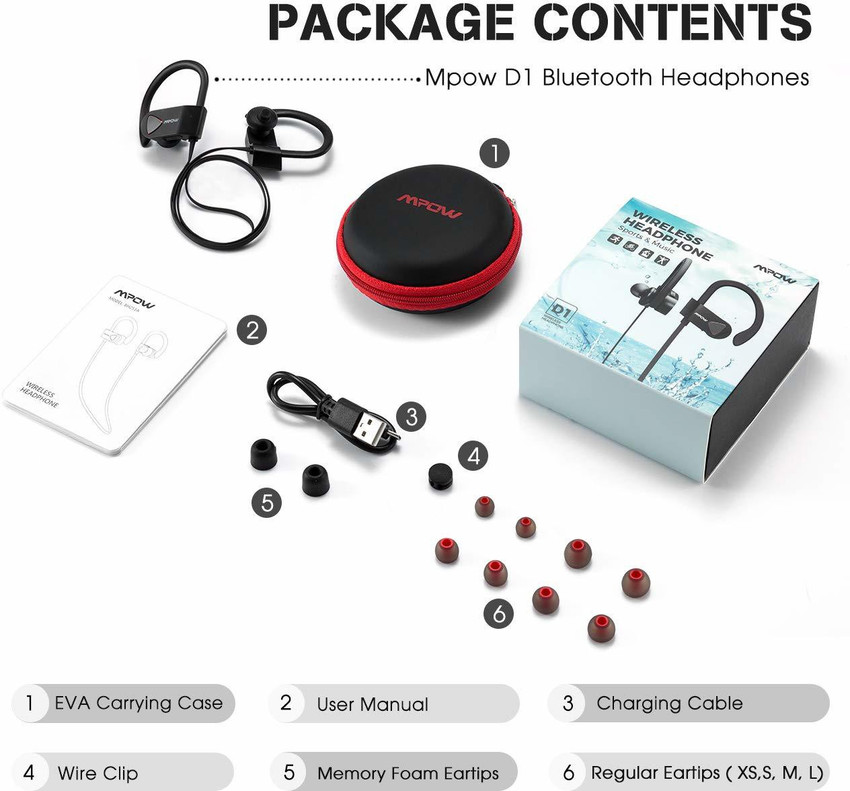 Mpow D8 Bluetooth Headsets for Running Exercising Workout Bluetooth Price in India Buy Mpow D8 Bluetooth Headsets for Running Exercising Workout Bluetooth Online Mpow Flipkart