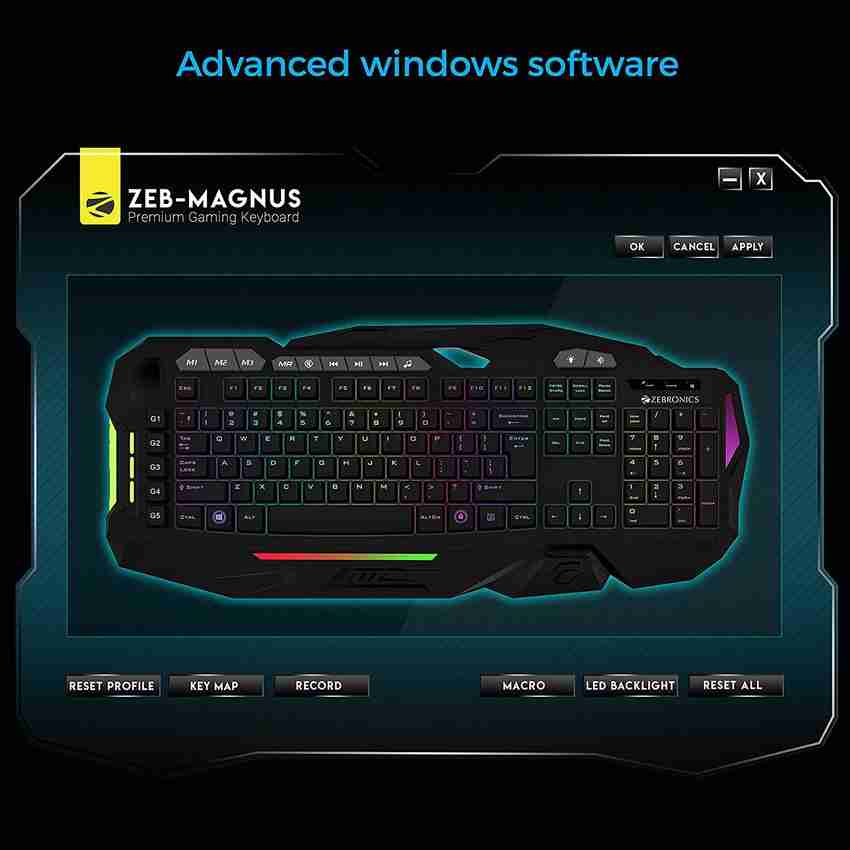 ZEBRONICS ZEB MAGNUS Wired USB Gaming Keyboard