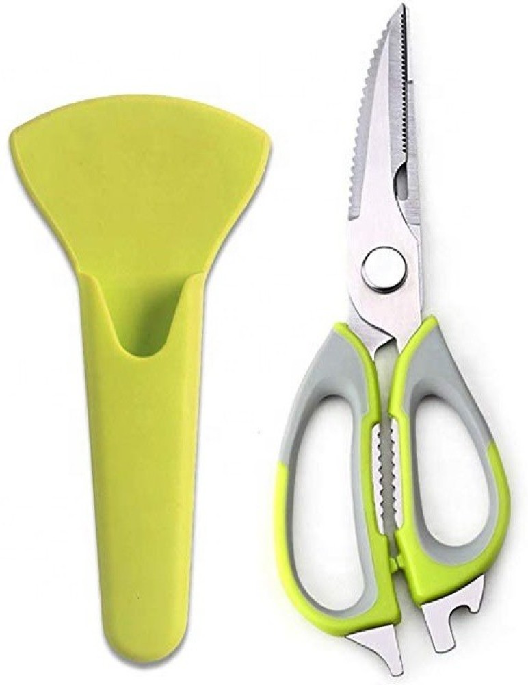 Multipurpose Stainless Steel Meat Cutting Scissors With Magnetic Holder