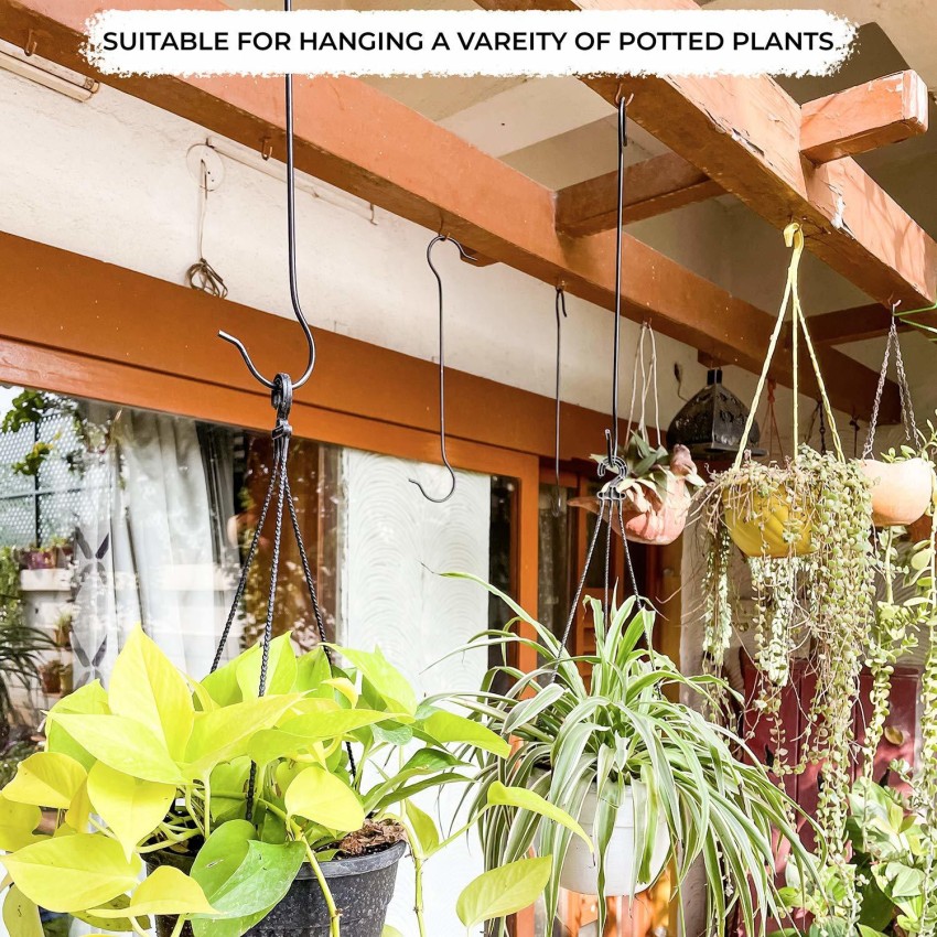Bloomingdale 40 CM Hanging Hook Garden Plants Pot Lantern Hanger Indoor  Extension Plant Container Set