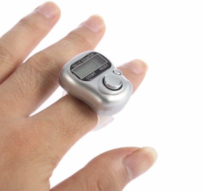 Finger Tally Counter with Compass Digital Electronic Tasbeeh Counters Lap  Track Handheld Clicker Re-settable Counter