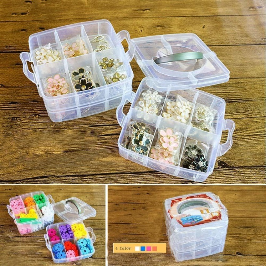 3 Layer 18 Grids Storage Plastic Boxes Medicine Jewelry Bead
