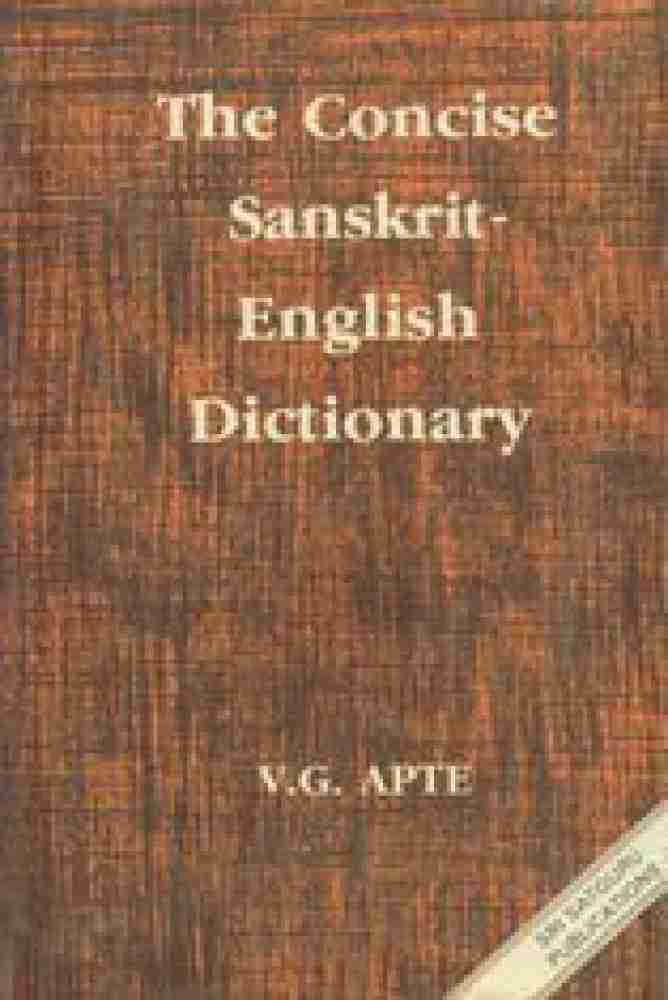 Concise Sanskrit-English Dictionary: Buy Concise Sanskrit-English