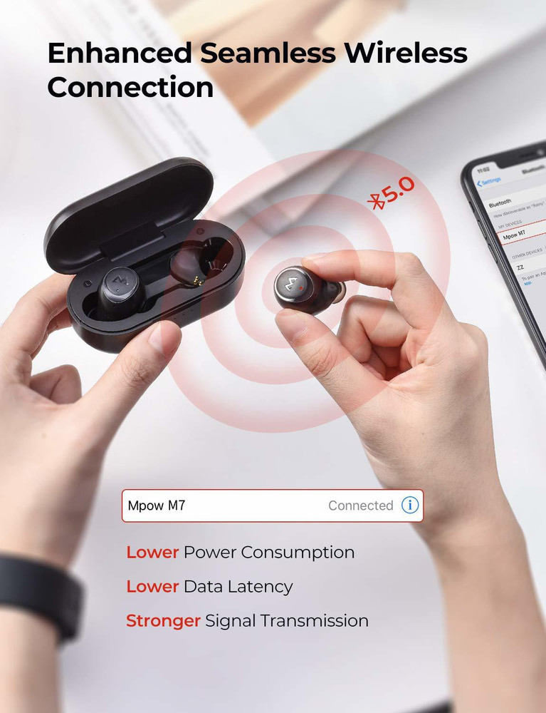 Mpow M7 Bluetooth Sports Earbuds Wireless Earbuds w IPX7