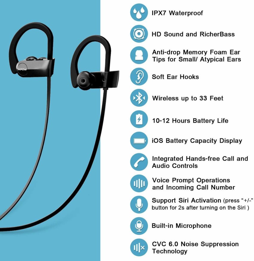 Mpow D7 Bluetooth Headphones 10 12H Playtime Bluetooth Headset