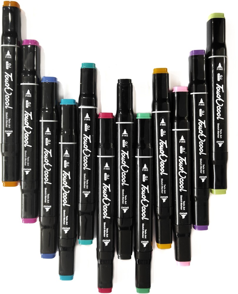 Buy Lakeer Touch Cool 12 Colours Twin Head Art Markers Touch Cool