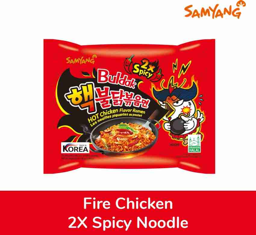 Samyang Buldak FIRE CHICKEN 2X SPICY (Pack of 5) Ramen Instant Noodles  Non-vegetarian Price in India - Buy Samyang Buldak FIRE CHICKEN 2X SPICY  (Pack of 5) Ramen Instant Noodles Non-vegetarian online