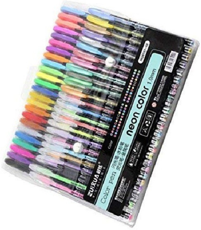 Gel Pens Set 48 Colors Glitter Gel Pen for Adult Coloring Books Journals  Drawing