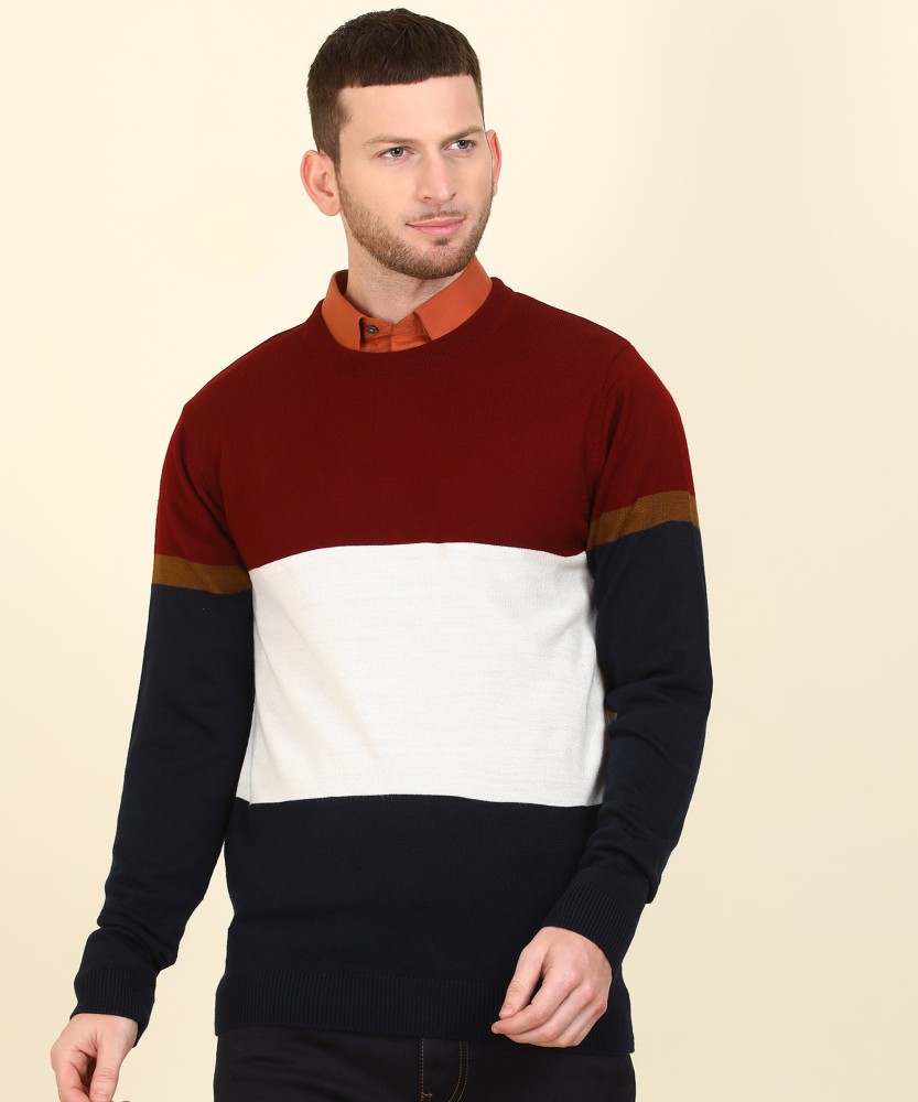 Peter England University Striped Round Neck Casual Men Multicolor Sweater Buy Peter England University Striped Round Neck Casual Men Multicolor Sweater Online at Best Prices in India Flipkart