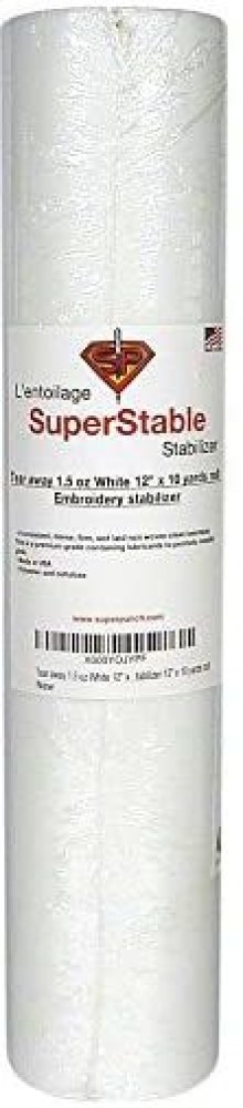 Superpunch 1.5 oz Black Tear Away Stabilizer for Embroidery - 12