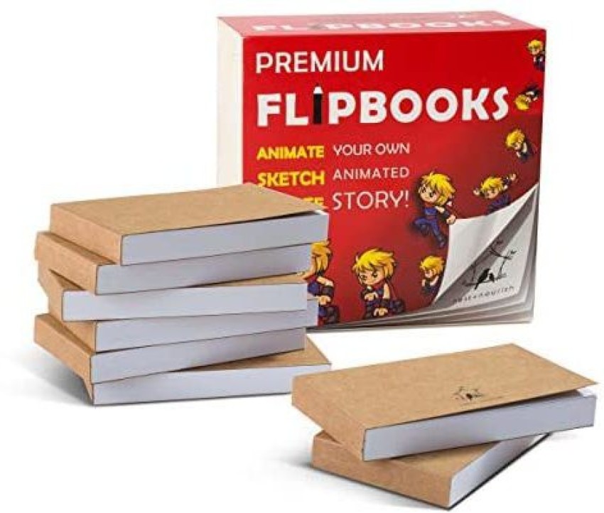 Nest + Nourish 8 Pack Blank Flipbooks (Flip Books) For Kids & Adults,  Premium, No Bleed Flip Book Kit; 180 Pages; 2.5 X 4.5. Opens Fl - 8 Pack  Blank Flipbooks (Flip